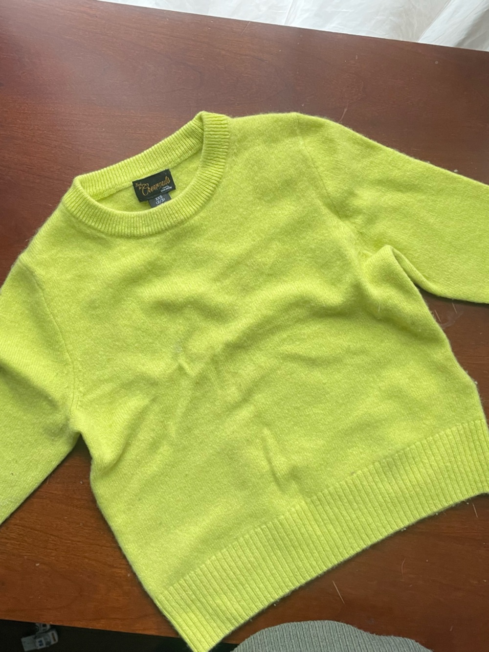 Crewcuts JCrew Cashmere Sweater - Neon Lime 3T
